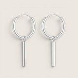 Small Bar Hoop Earrings