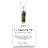 Labradorite Cylinder Spike Necklace