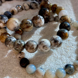 Dendritic Black Opal Stone Bracelet