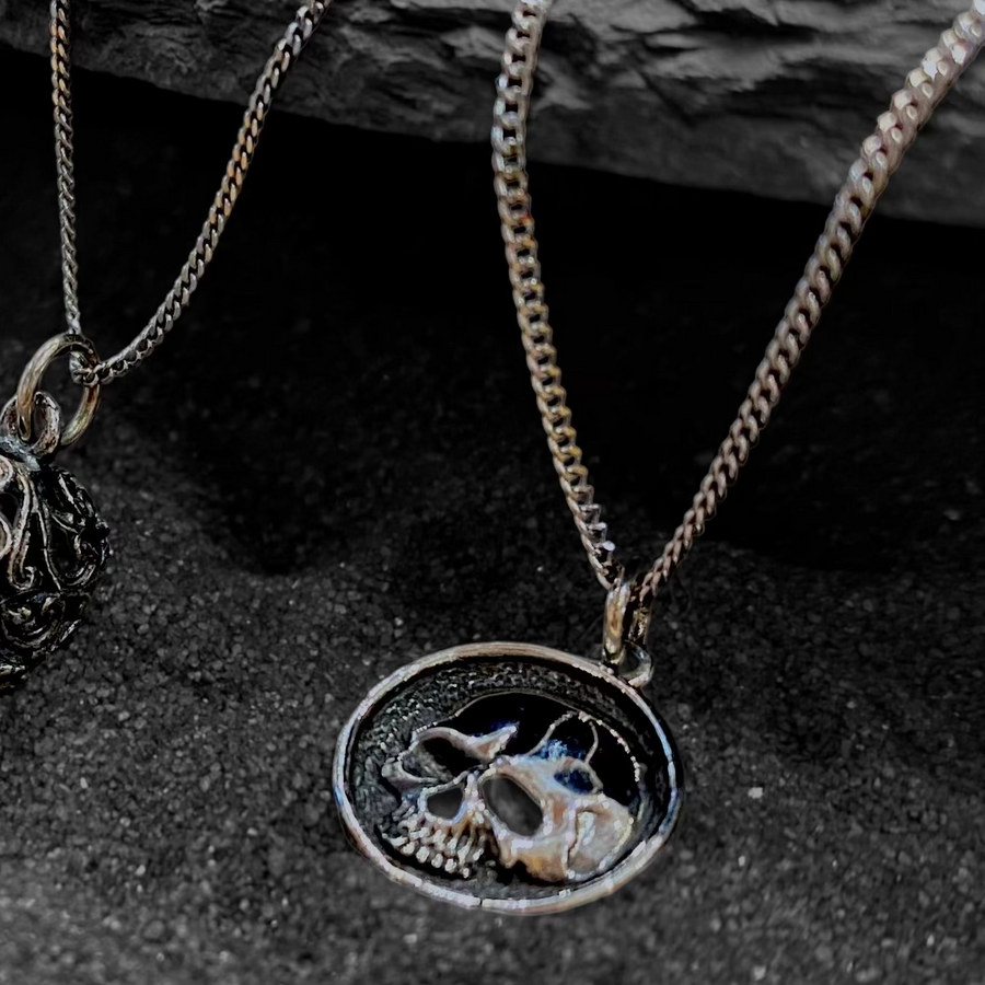 Circle Skull Necklace