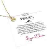 14KT Plated Circle Wave Necklace