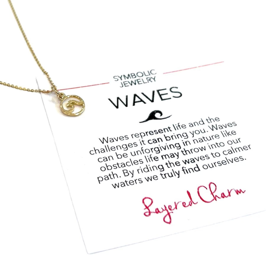 14KT Plated Circle Wave Necklace