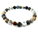 Dendritic Black Opal Stone Bracelet