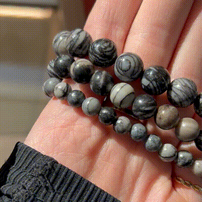 Black Silk Stone Bracelet