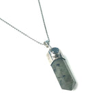 Labradorite Cylinder Spike Necklace