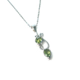 Double Teardrop Peridot Necklace