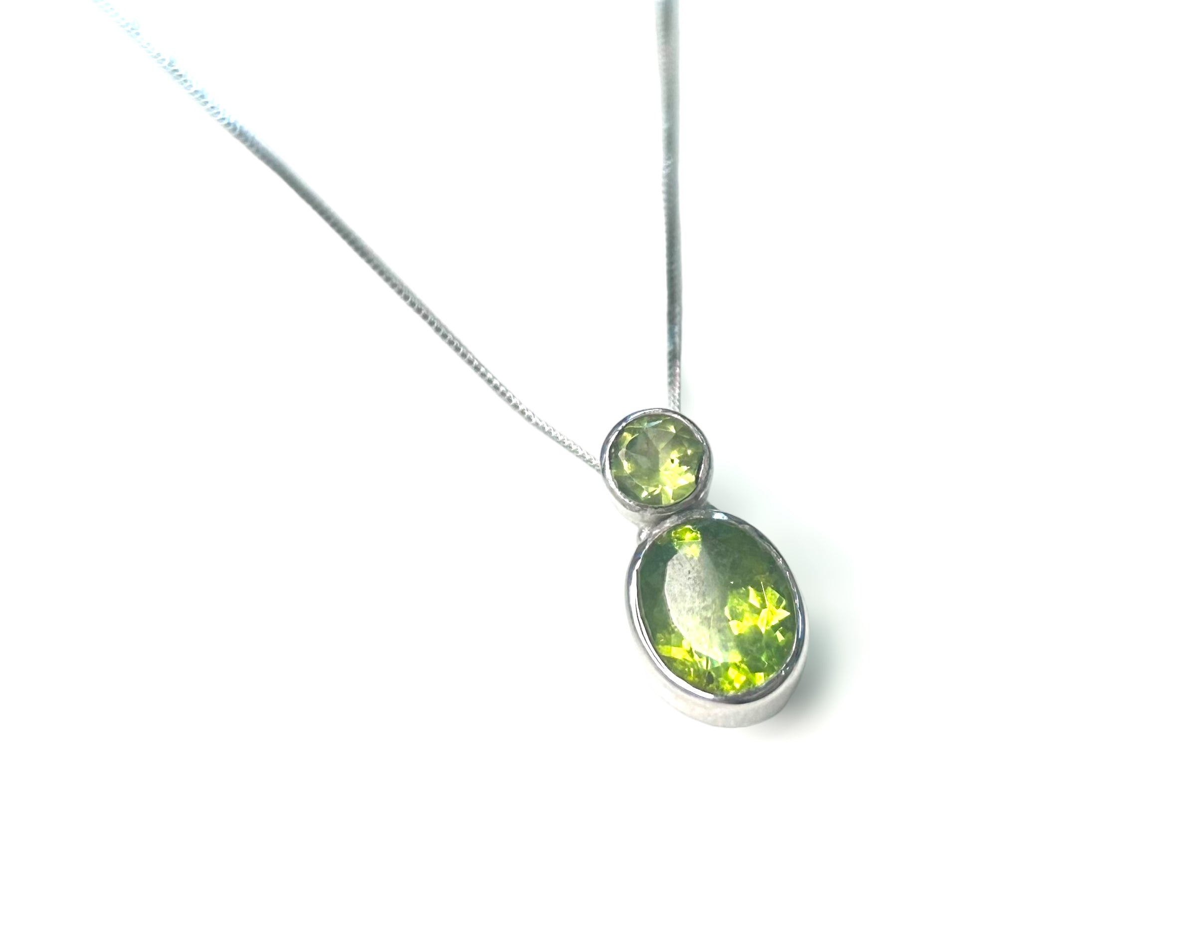 Oval Slider Gemstone Necklace