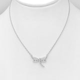 Attached CZ Dragonfly Necklace