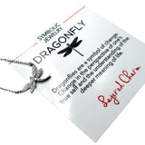 Attached CZ Dragonfly Necklace