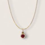 Bronze CZ Birthstone Necklace