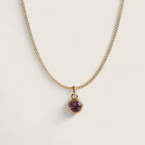 Bronze CZ Birthstone Necklace