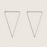 Large Triangle Sterling Silver Hoops
