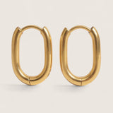 The Continuum – Oval Huggie Hoop Earrings