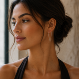 Large Triangle Sterling Silver Hoops