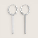 Long  Bar Hoop Earrings