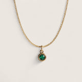 Bronze CZ Birthstone Necklace