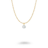 14K Gold Filled Pear Shaped Gemstone Necklace