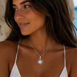 Ocean Sun Larimar Necklace
