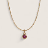 Bronze CZ Birthstone Necklace