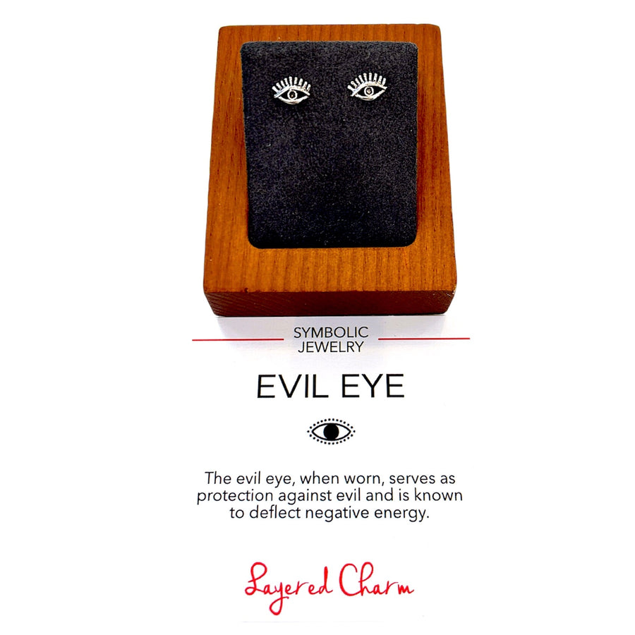 Lash Evil Eye Stud Earrings