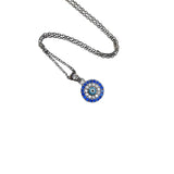 Round CZ Evil Eye Necklace 9mm