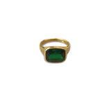 Steel Color CZ Signet Ring