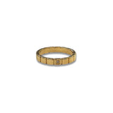 Steel Square Blocked Ring
