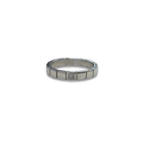 Steel Square Blocked Ring