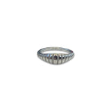 Steel Croissant Signet Ring