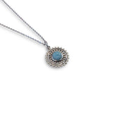 Larimar Bali Circle Necklace