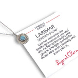 Larimar Bali Circle Necklace