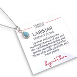 Larimar Teardrop Necklace