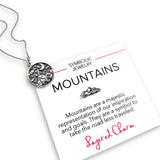 Moon Stars Mountain Necklace