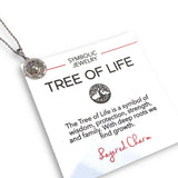 Small CZ Halo Tree of Life Necklace