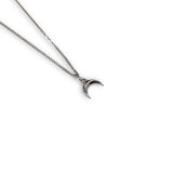 Beveled Crescent Moon Necklace