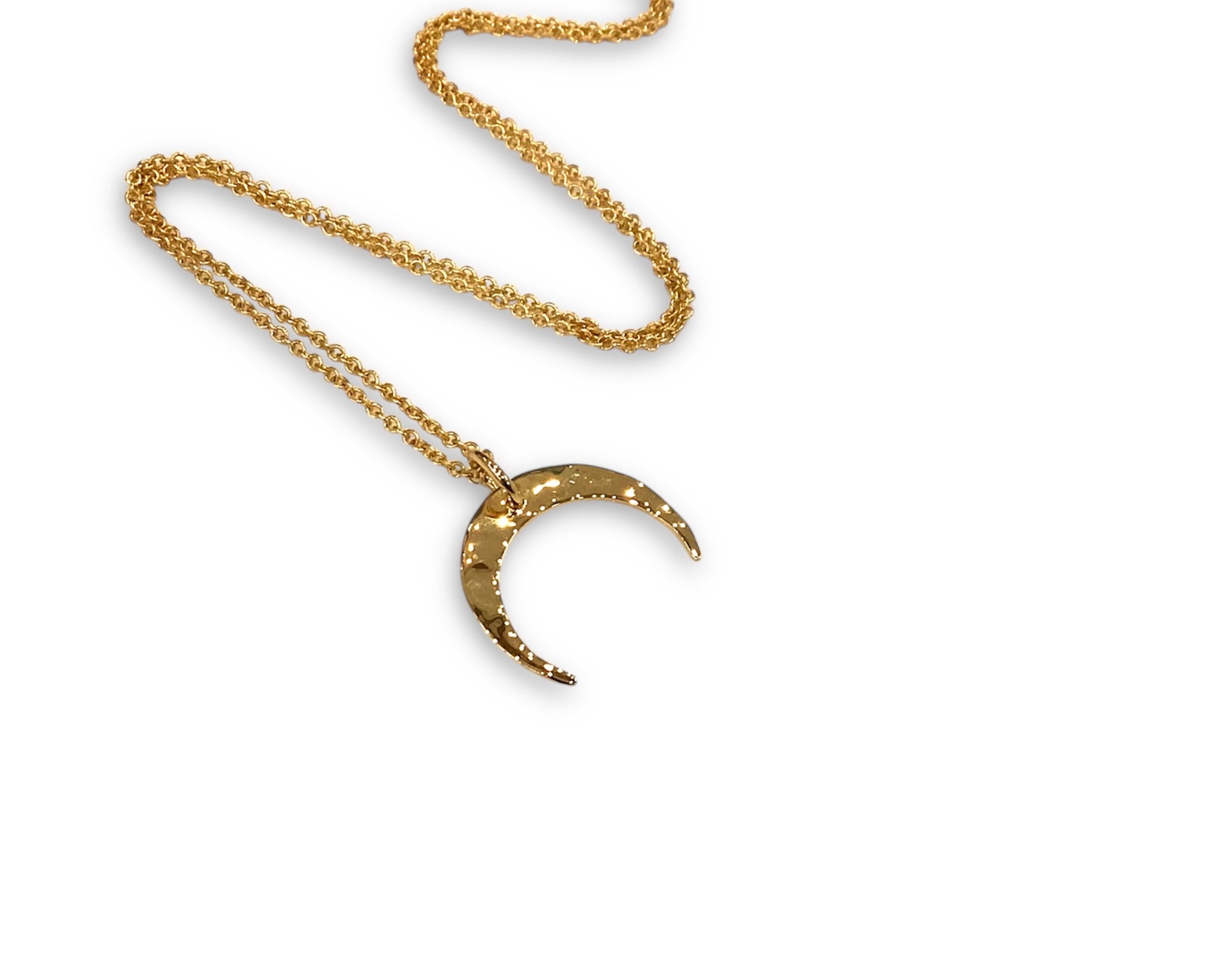 Hammered Crescent Moon Necklace