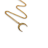 Hammered Crescent Moon Necklace