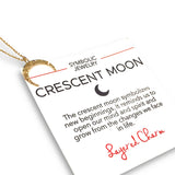 Hammered Crescent Moon Necklace