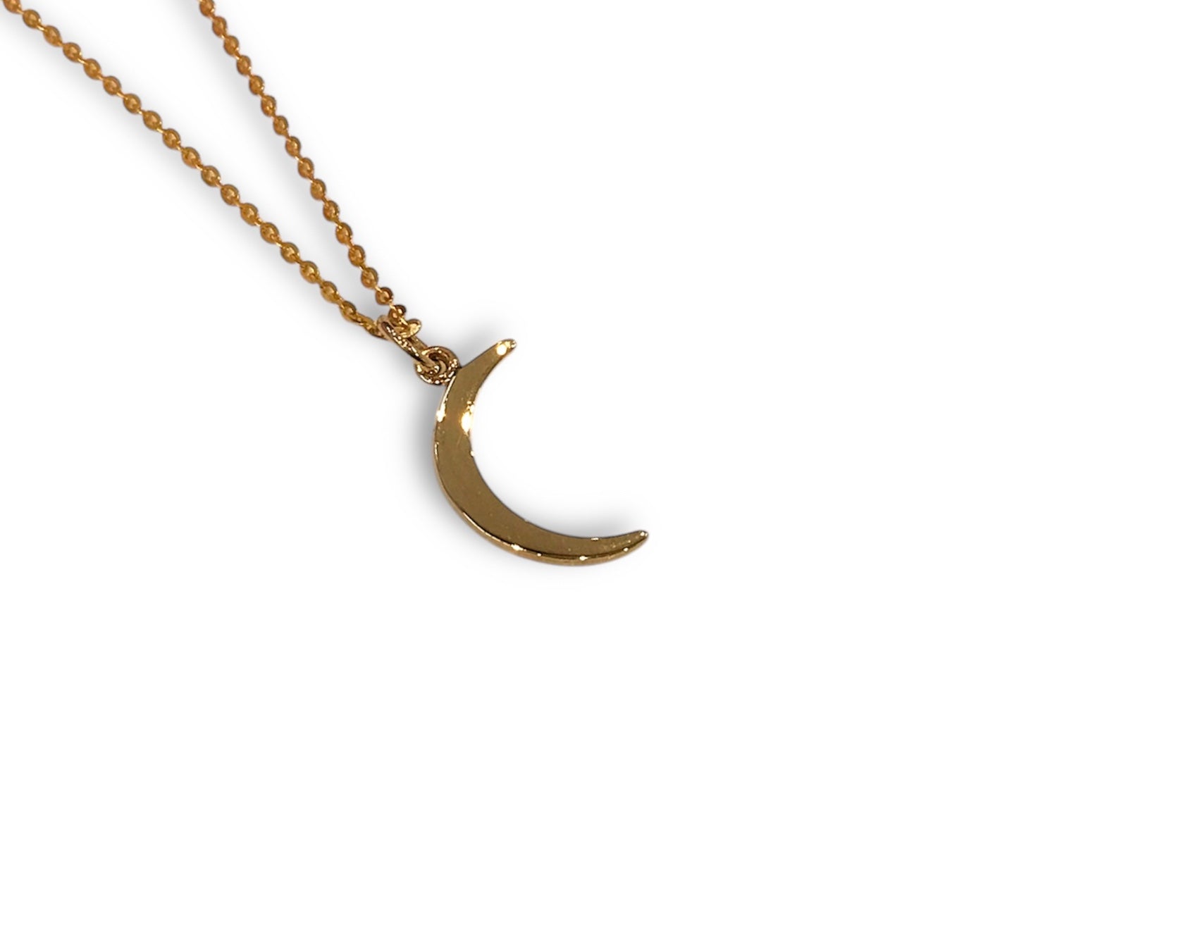 Thin Smooth Moon Necklace