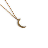 Thin Smooth Moon Necklace