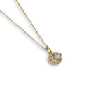 Dainty CZ Crescent Moon Necklace