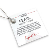 Pearl CZ Teardrop Slider Necklace
