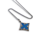 Ornate Opal Diamond Shape Necklace