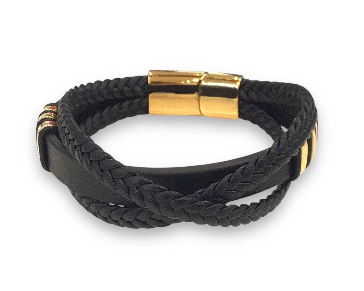 Braid Criss-Cross Leather Bracelet