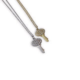 Realistic CZ Key Necklace