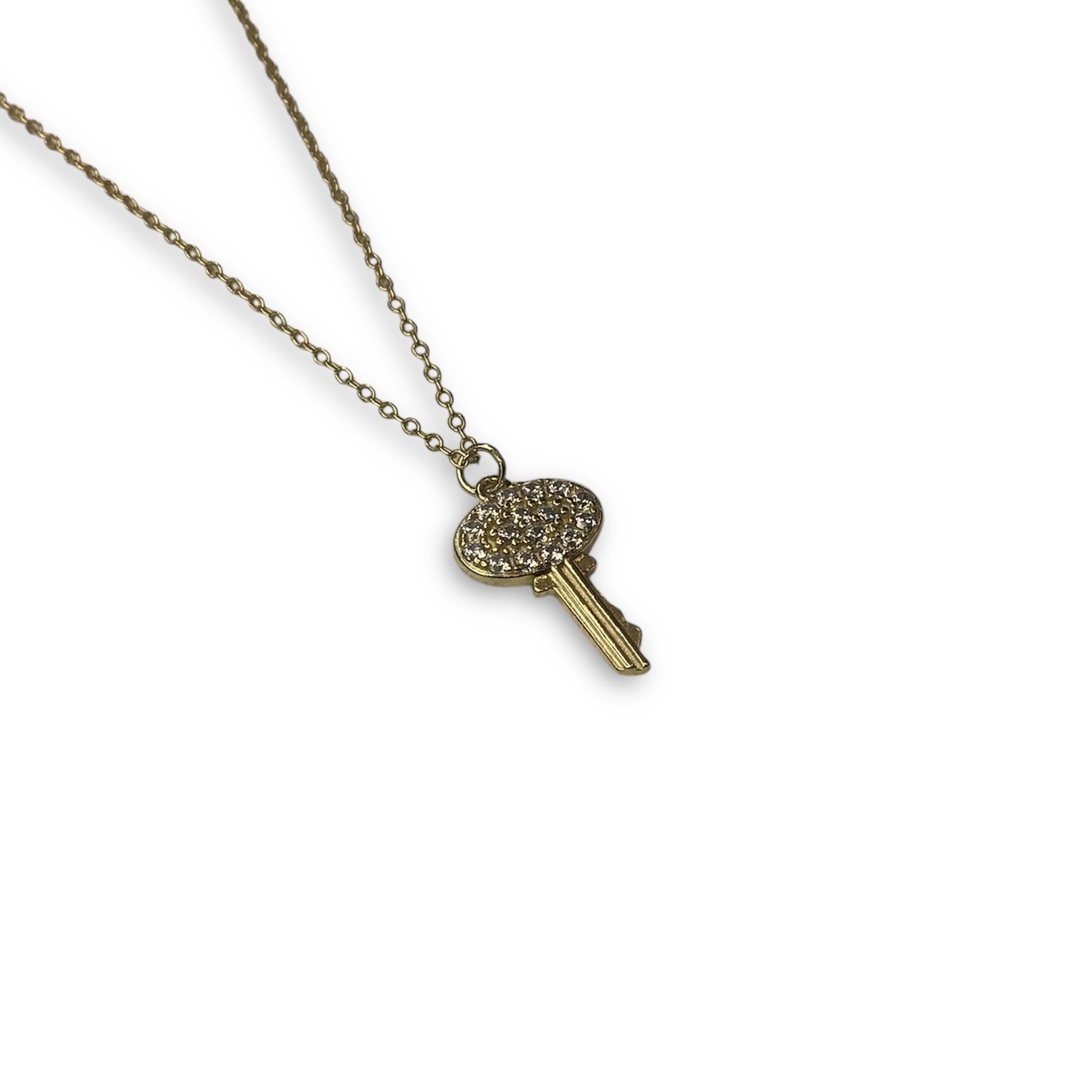 Realistic CZ Key Necklace