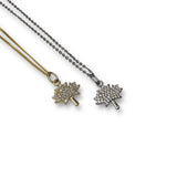 CZ Canada Maple Leaf Necklace