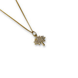 CZ Canada Maple Leaf Necklace