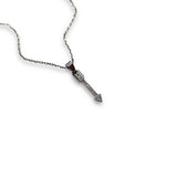 CZ Facing Down Arrow Necklace