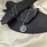 Larimar Bali Circle Necklace